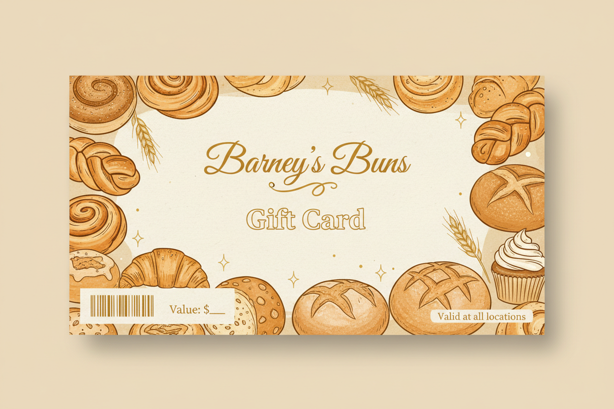 Barney's Buns Gift Card